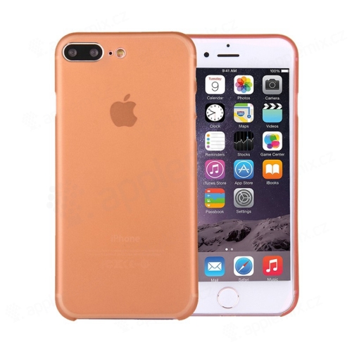 Kryt / obal pro Apple iPhone 7 Plus / 8 Plus ochrana čočky - plastový / tenký - oranžový