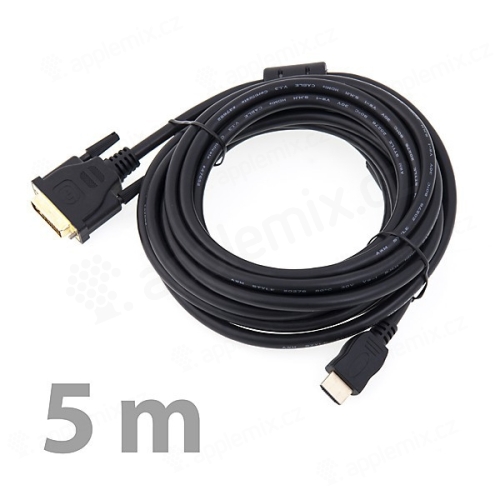 Propojovací kabel DVI Male na HDMI Male (pro Mac mini) - délka 5m