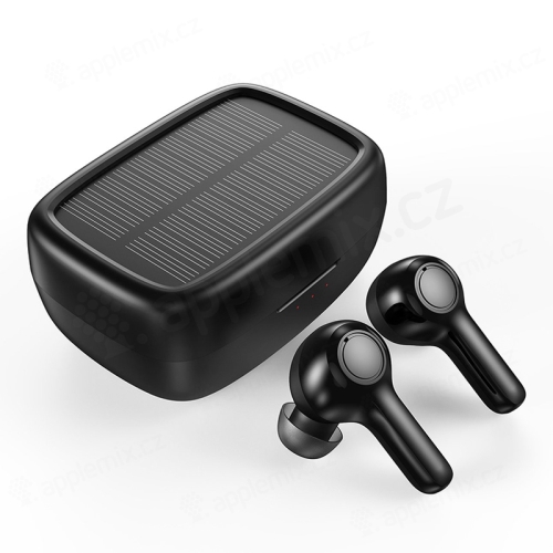 CHOETECH BH-T08 - TWS - bezdrôtové Bluetooth - USB-C - slúchadlá do uší - solárne nabíjanie - čierne