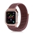Remienok pre Apple Watch 44 mm Series 4 / 5 / 6 / SE + puzdro - nylon - tmavoružový