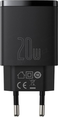 Baseus USB / USB-C nabíjačka / napájací adaptér - 20 W - čierna