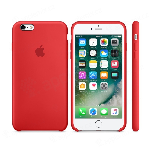 Originální kryt pro Apple iPhone 6 / 6S - silikonový - červený