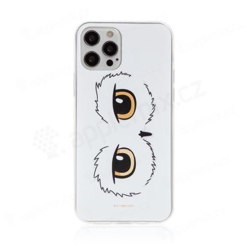 Kryt Harry Potter pre Apple iPhone 12 / 12 Pro - gumový - oči sovy Hedvigy - priehľadný