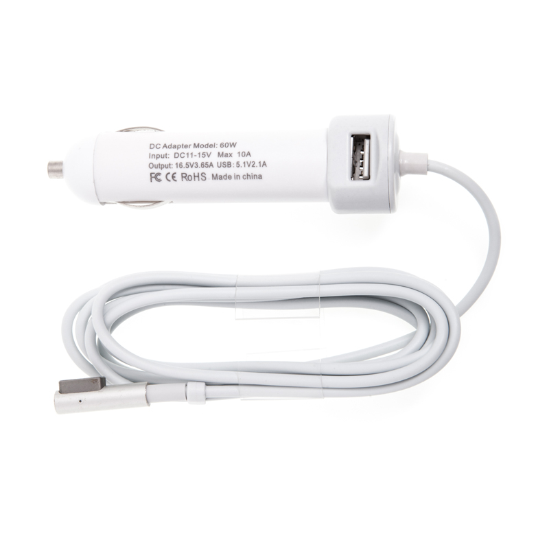 Autonabíječka pro Apple MacBook Pro 13 s 1x USB - 60W MagSafe - bílá