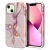 Kryt pro Apple iPhone 13 - 360° ochrana - plastový / gumový - růžový mramor