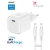 SWISSTEN GaN nabíjacia súprava pre Apple - 20W EU USB-C adaptér + USB-C kábel 1,2 m - biely