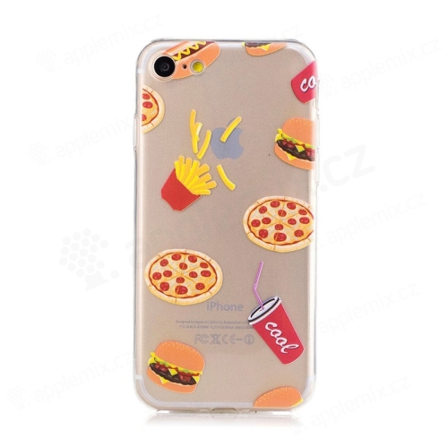 Kryt pro Apple iPhone 7 / 8 - gumový - průhledný - fast food