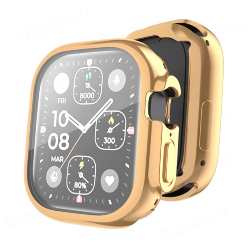 Kryt / obal ENKAY pro Apple Watch Ultra / Ultra 2 49mm + ochrana displeje - gumový - zlatý