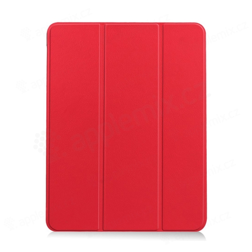 Puzdro/kryt pre Apple iPad Air 4 / 5 (2022) - Smart Sleep - Držiak Apple Pencil - Umelá koža - Červená