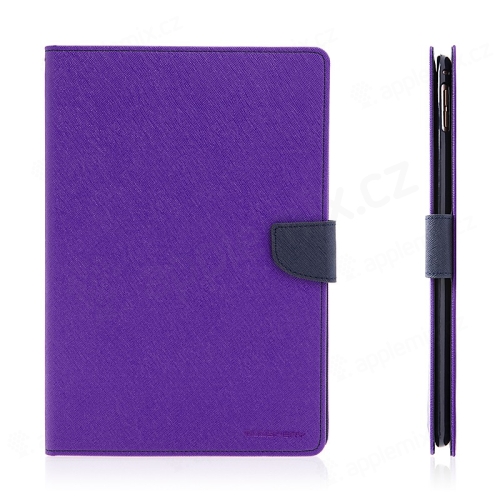 MERCURY Fancy Diary case pre Apple iPad Pro 9,7 - stojan a priehradka na dokumenty - fialová / modrá