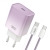 Nabíjecí sada XO CE18 pro Apple iPhone / iPad - 30W EU adaptér USB-C + kabel USB-C - bílá / fialová
