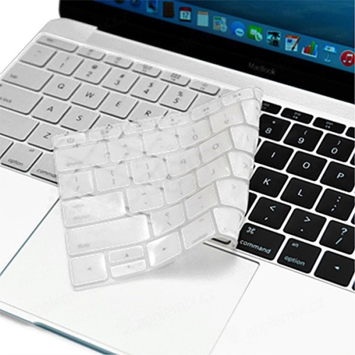 ENKAY kryt klávesnice pre Apple MacBook 12 / Pro 13 (2016) bez dotykového panela - silikónový - biely - americká verzia