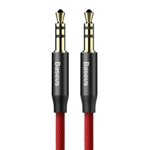 Audio kabel BASEUS pro Apple iPhone / iPad / iPod - 3.5mm Jack - propojovací - opletený - 1m - červený