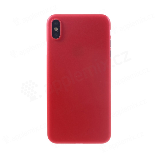 Kryt / obal pro Apple iPhone Xs Max - ochrana čočky - ultratenký - plastový - matný - červený