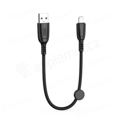 Synchronizačný a nabíjací kábel XO - USB-A / Lightning - 25 cm - čierny