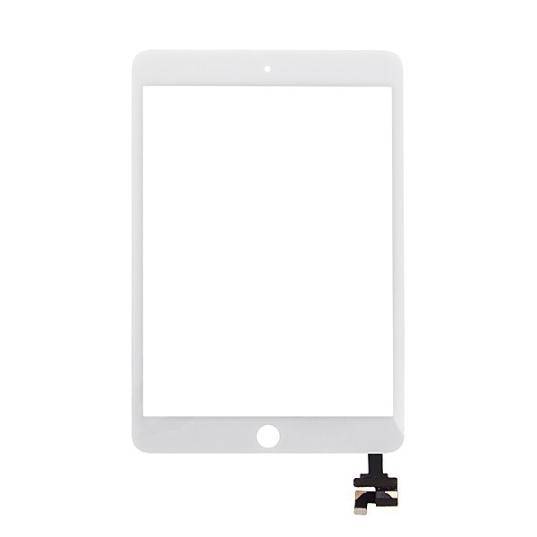 Přední dotykové sklo (touch screen) s IC konektorem pro Apple iPad mini 3 - bílé - kvalita A