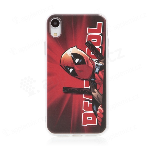 Kryt MARVEL pre Apple iPhone Xr - gumový - Deadpool - červený