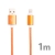 Synchronizační a nabíjecí kabel Lightning pro Apple iPhone / iPad / iPod - nylonový - oranžový - 1m