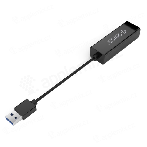 ORICO - USB-A na ethernet - podpora gigabitu - hrubý kábel - čierny