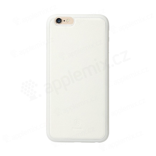 Kryt Baseus pro Apple iPhone 6 Plus / 6S Plus plastový / potažený umělou kůží - bílý