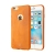 Kryt BASEUS pre Apple iPhone 6 Plus / 6S Plus gumový / s výrezom na logo - mramorová textúra - oranžový