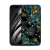Kryt NXE pre Apple iPhone Xs Max - kvetinový motív s kamienkami - modrý