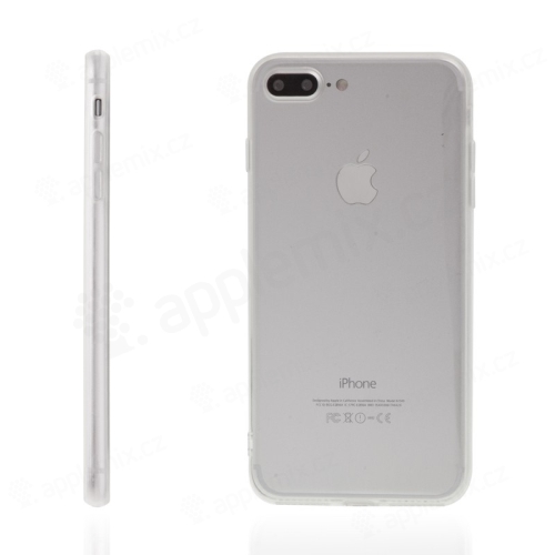 Kryt pro Apple iPhone 7 Plus / 8 Plus plasto-gumový - antiprachová záslepka - průhledný