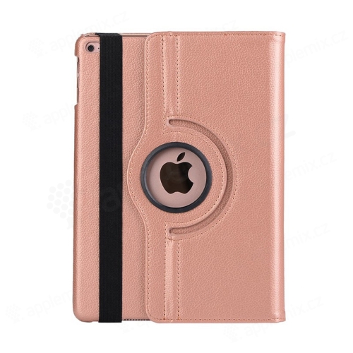 Pouzdro pro Apple iPad Air 1 / Air 2 / 9,7 (2017-2018) - 360° otočný stojánek - Rose Gold