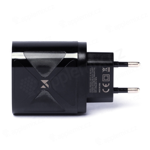 30W EU napájecí adaptér / nabíječka WOZINSKY - USB-A / USB-C - černý