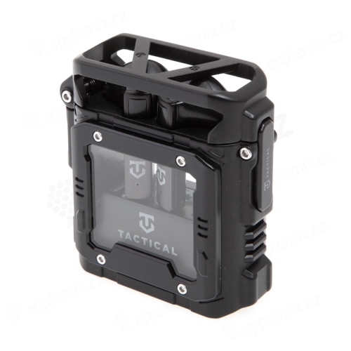 Bezdrôtové slúchadlá Bluetooth Tactical Vision StrikePods - kovové puzdro - transparentné / čierne