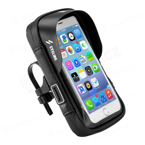 Športové puzdro na motorku pre Apple iPhone X / Xs / 11 Pro - so zipsom - vodotesné - čierne