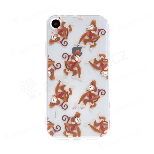Kryt DISNEY pro Apple iPhone Xr - Aladin - Aladinova opička Abu - gumový - průhledný