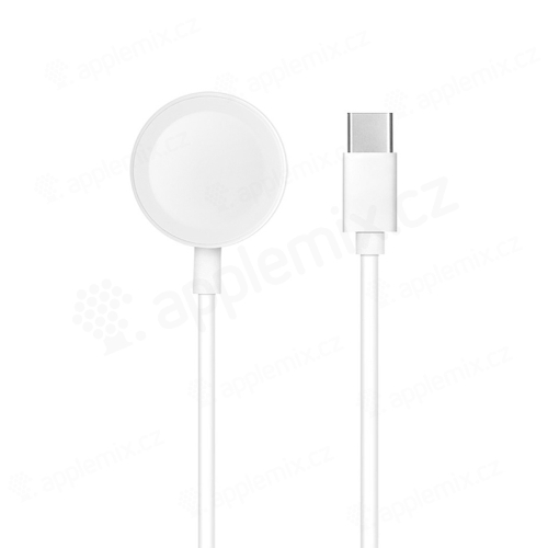 Magnetický nabíjací kábel USB-C pre Apple Watch - 1 m - Biely