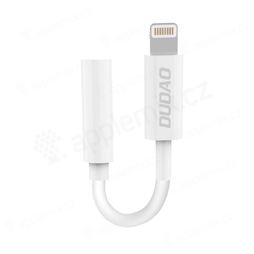 Přepojka / adaptér DUDAO Lightning na 3,5mm jack - pro Apple iPhone - 10 cm - bílá