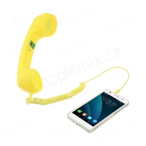 Sluchátko pro Apple iPhone - retro žluté