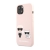 Kryt KARL LAGERFELD pro Apple iPhone 13 mini - Karl a Choupette - silikonový - růžový