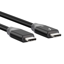 Kabel USB-C / USB-C s podporou Thunderbolt 3 - 40Gbps - 100W PD - 120cm - černý
