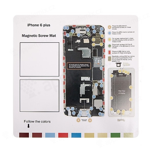 Magnetická podložka pre skrutky Apple iPhone 6 Plus (veľkosť 25x25cm)