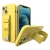 Kryt pre Apple iPhone 13 mini - remienok / šnúrka - gumový - žltý