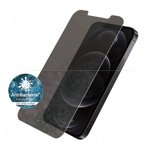 Tvrzené sklo (Tempered Glass) PANZERGLASS pro Apple iPhone 12 / 12 Pro - privacy - antibakteriální - 0,4mm