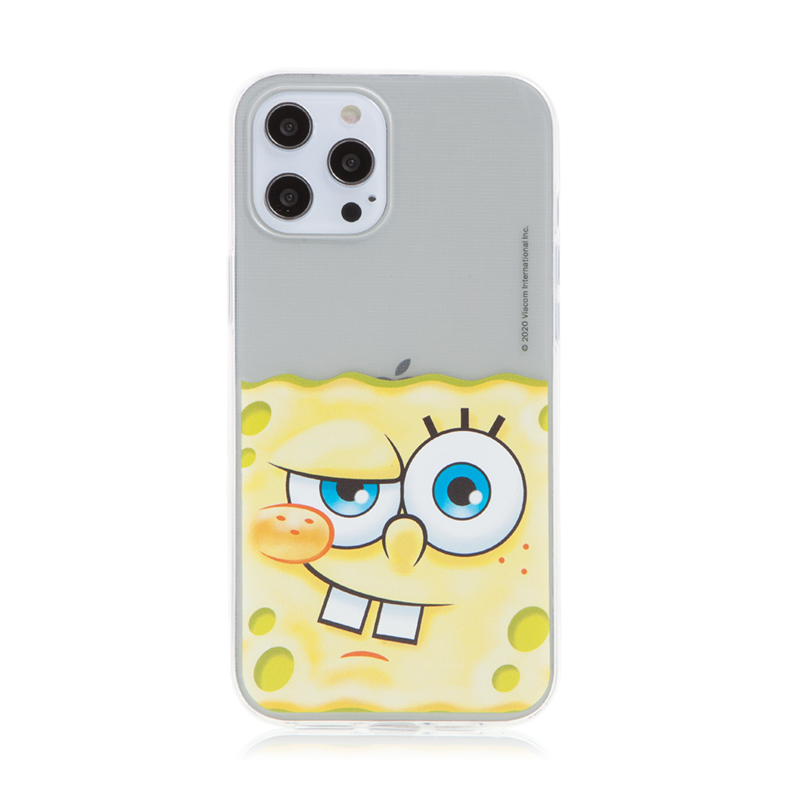 Kryt Sponge Bob pro Apple iPhone 12 Pro Max - gumový - potutelný Sponge Bob; NPCSBOB10301