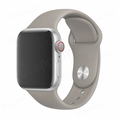 Řemínek DEVIA pro Apple Watch 42mm / 41mm / 40mm / 38mm - silikonový - šedý