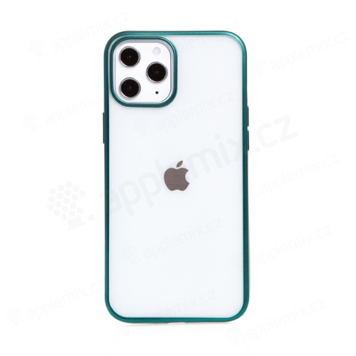Kryt FORCELL Electro Matt pro Apple iPhone 12 Pro Max - gumový - průhledný / zelený