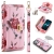 Pouzdro / kabelka pro Apple iPhone 15 Pro Max - odnímatelný kryt - 4 kapsy - květiny - růžové