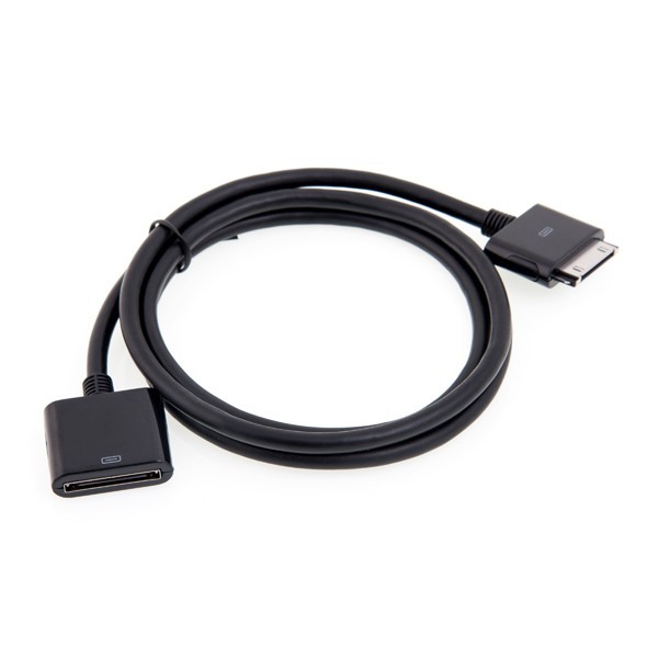Prodlužovací kabel s 30-pin konektory pro Apple iPhone / iPad / iPod - černý - 1m