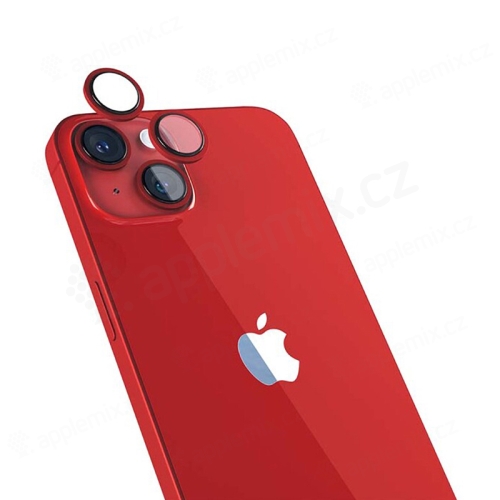 Tvrdené sklo EPICO pre Apple iPhone 14 / 14 Plus - na objektív fotoaparátu - červené