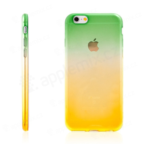 Kryt pro Apple iPhone 6 Plus / 6S Plus gumový tenký - žlutý / zelený