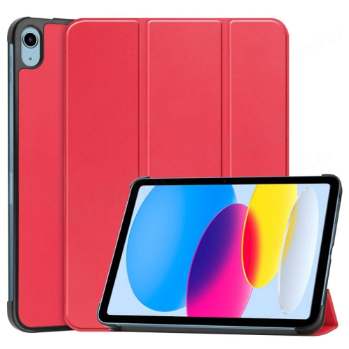 Pouzdro pro Apple iPad 10 (10,9") - funkce chytrého uspání - plastová záda - červené