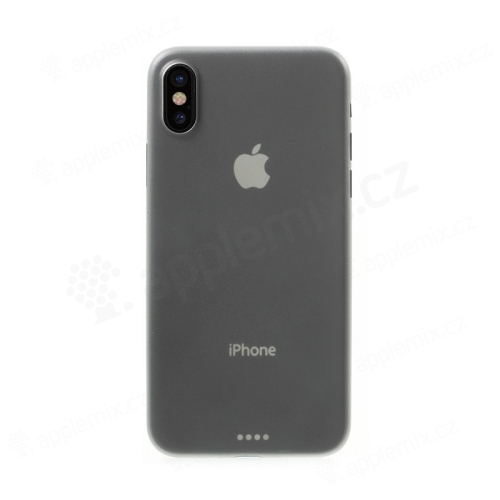 Kryt pre Apple iPhone X - Ochrana objektívu - Ultratenký - Plast - Sivý