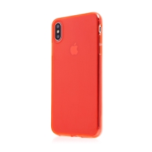 Kryt pro Apple iPhone Xs Max - gumový - průsvitný - červený